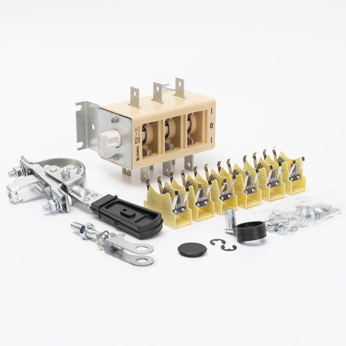 выключатель-разъединитель ВР32-31A71240 100А на 2 напр. рукоятка спереди Takel (510432)