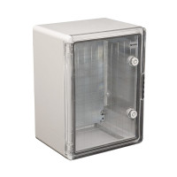 Корпус пластиковий ударостійкий (щит) 300x400x220мм з проз. дв. IP65