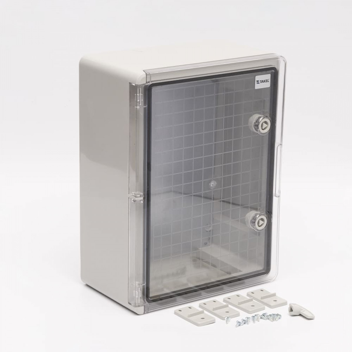 Корпус пластиковый ударопрочный (щит) 350x500x190мм с проз. дв. IP65 Takel (512826)