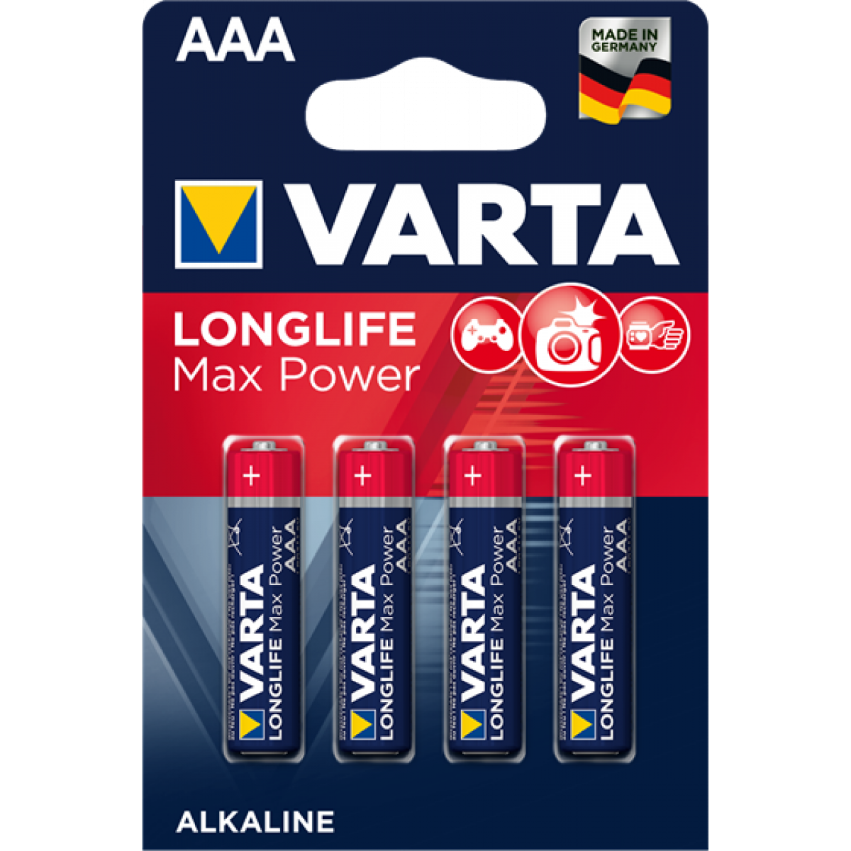 Батарейка VARTA AAA LONGLIFE Max Power 1,5V (блістер - 4шт)
