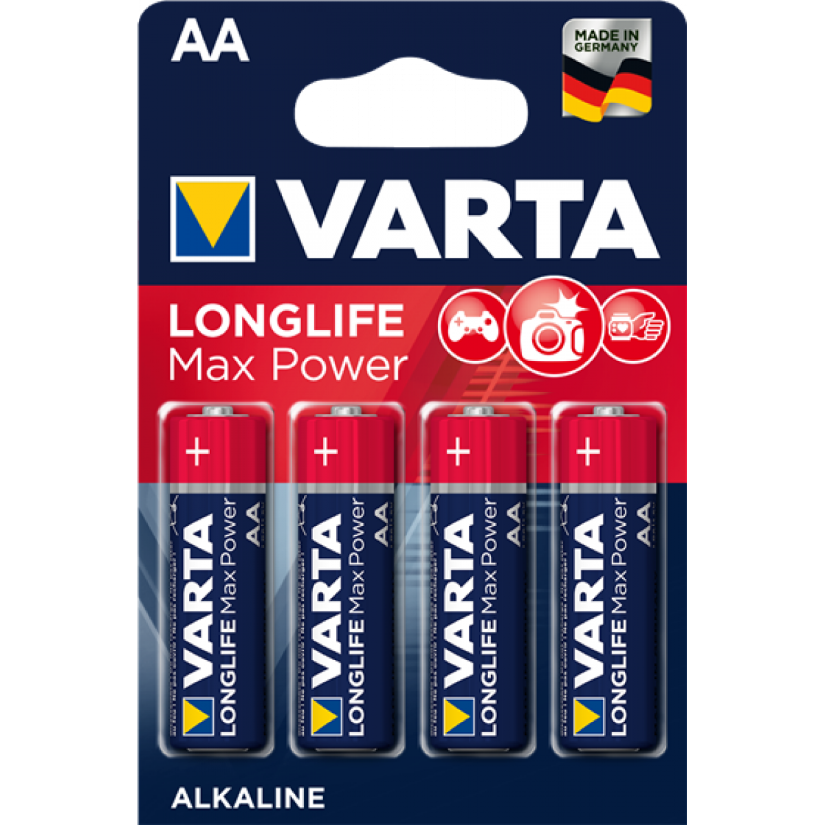 Батарейка VARTA AA LONGLIFE Max Power 1,5V (блістер - 4шт)