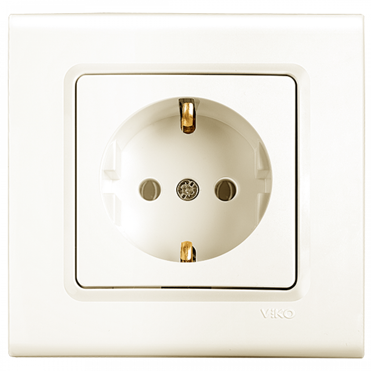 Розетка одинарна із заземленням Linnera Крем
