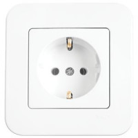 Розетка одинарна із заземленням Rollina Біла