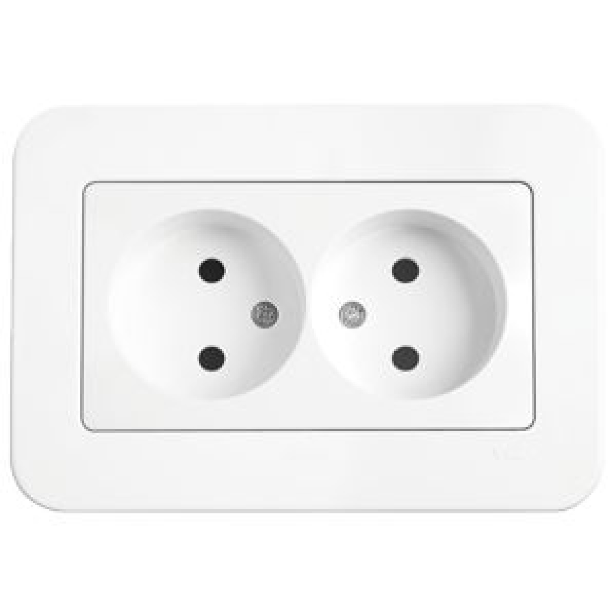 Розетка подвійна Rollina Біла