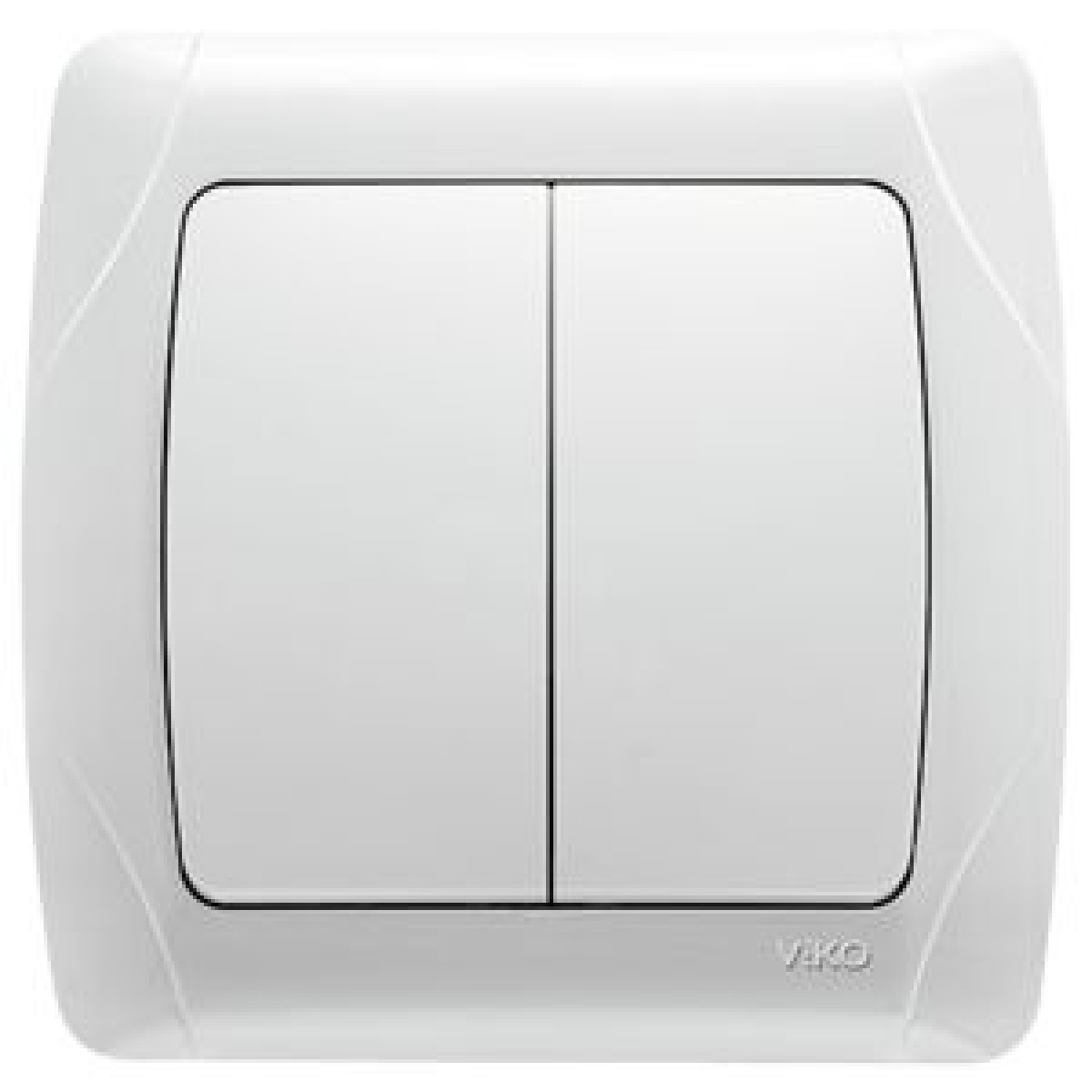 Вимикач подвійний білий Carmen Vi-KO