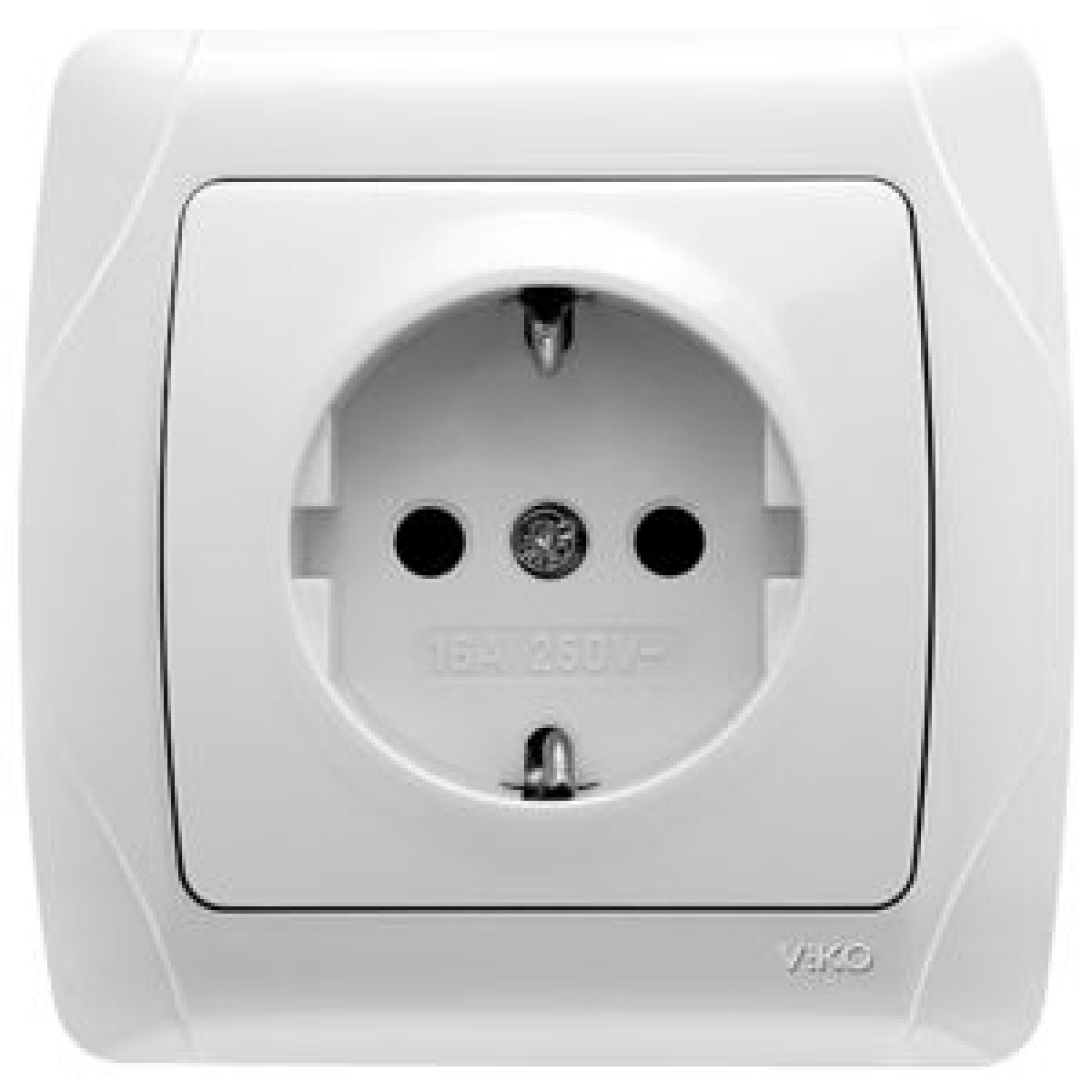 Розетка із заземленням біла Carmen Vi-KO