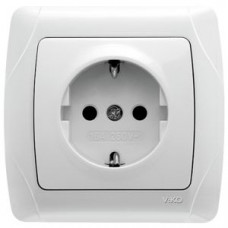 Розетка із заземленням біла Carmen Vi-KO