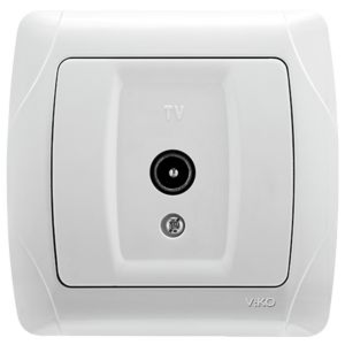 Розетка телевізійна біла Carmen Vi-KO