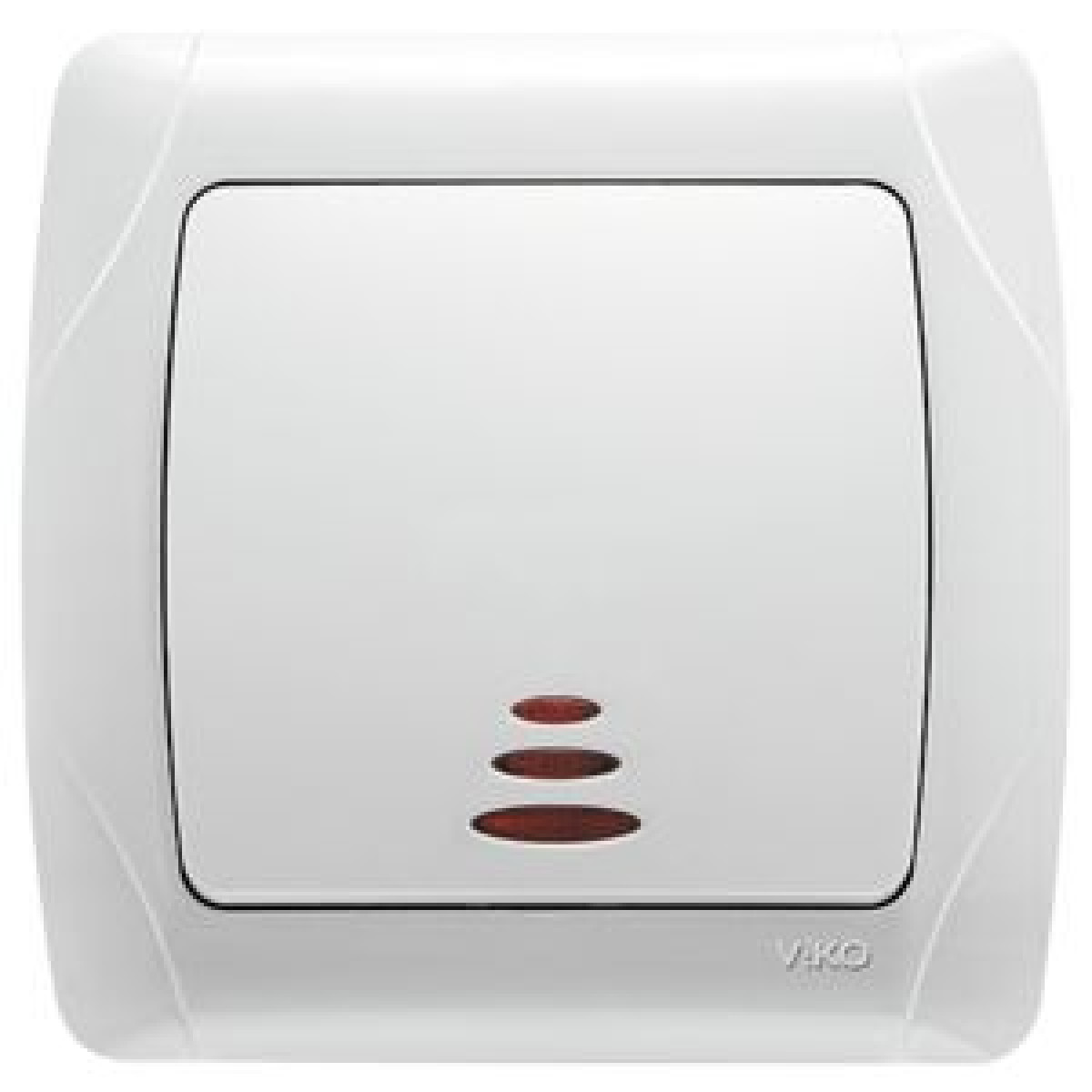 Вимикач із підсвічуванням білий Carmen Vi-KO