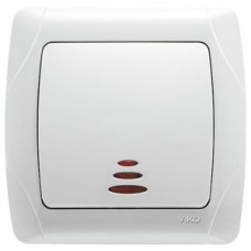 Вимикач із підсвічуванням білий Carmen Vi-KO