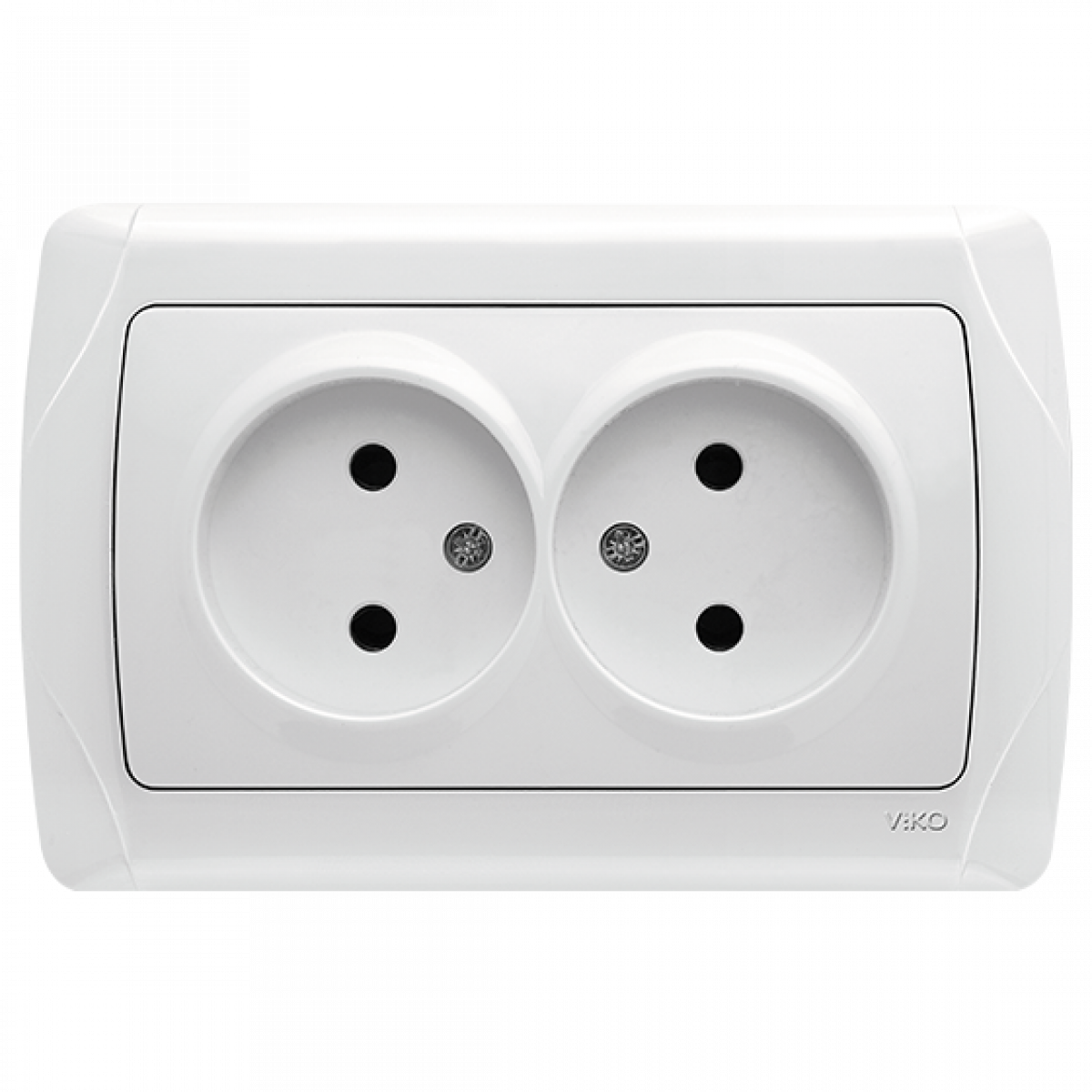 Розетка подвійна біла Carmen Vi-KO