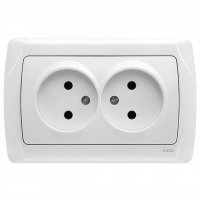 Розетка подвійна біла Carmen Vi-KO