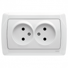 Розетка подвійна біла Carmen Vi-KO