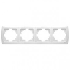 Рамка 4-а горизонтальна біла Carmen Vi-KO