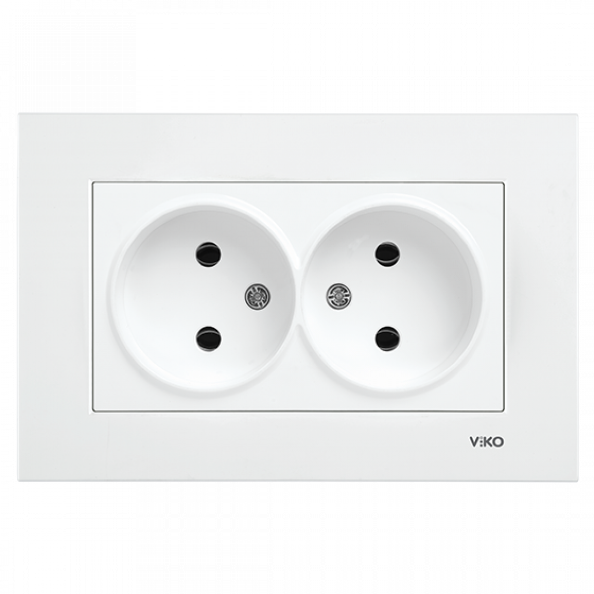 Розетка подвійна біла Karre Vi-KO