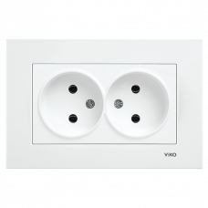 Розетка подвійна біла Karre Vi-KO