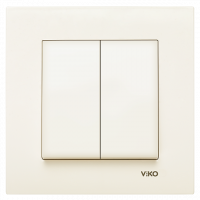 Вимикач подвійний кремовий Karre Vi-KO