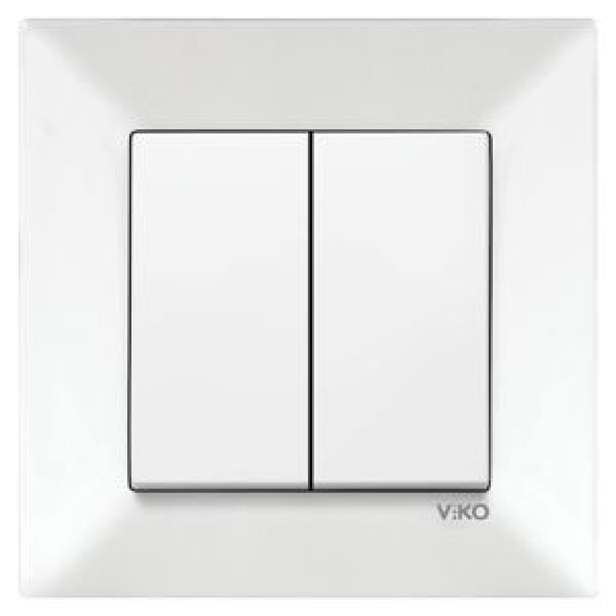 Вимикач подвійний білий Meridian Vi-KO