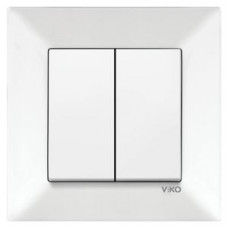 Вимикач подвійний білий Meridian Vi-KO