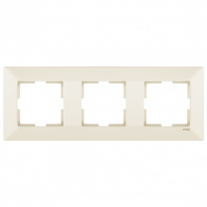 Рамка 3-а горизонтальна кремова Meridian Vi-KO