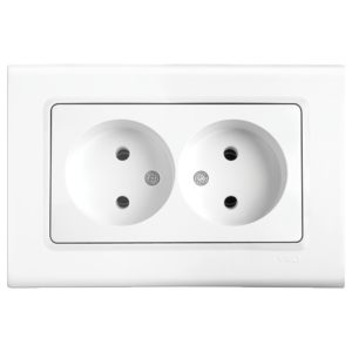 Розетка подвійна Linnera Біла