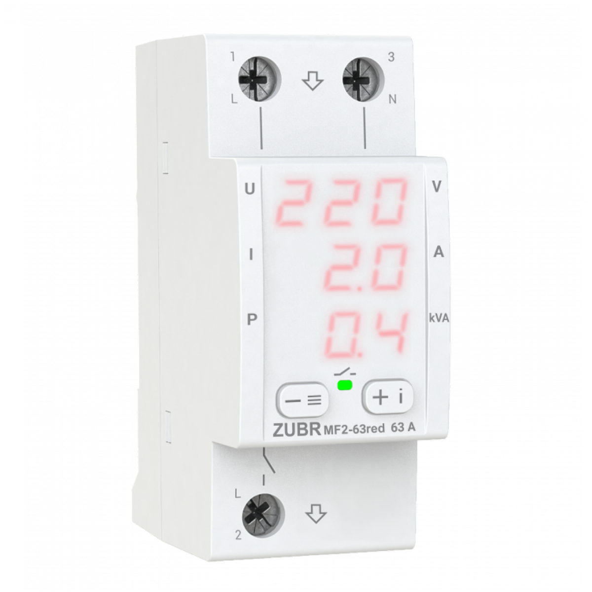 Многофункциональное реле MF2-63 red ZUBR